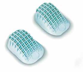 Antishock silicon insoles with retrocalcanear and metatarsal unloading Indications: - Reduction of arc metatarsal; - Reduction of internal longitudinal; - Retrocalcanear backbone.
