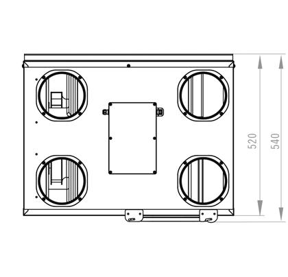 Collegamenti aeraulici 1- Espulsione aria interna verso l esterno 2- Mandata aria verso l interno 3- Ripresa aria esterna verso l interno 4- Ripresa aria interna verso l esterno 1 1 2 1 3 3 3 4 3 4 1