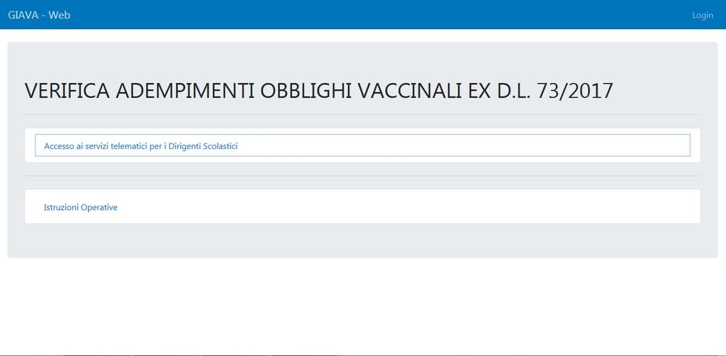 Figura 1 - Home page dei servizi Cliccando sul link Istruzioni Operative è possibile scaricare il presente file o i suoi successivi