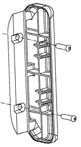 MONTAGGIO CON STAFFA A L 4 2 1 6 3 5 7 1. Inserire il Cavo schermato di allarme nelle fessure della staffa di fissaggio angolare e fissare la stessa a parete; 2.