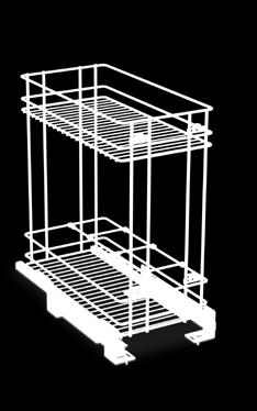 Cesti estraibili 613 HT ESTRAIBILE A 2 CESTI STRUTTURA IN FILO Guida ad estrazione totale con slowmotion portata 30 kg.