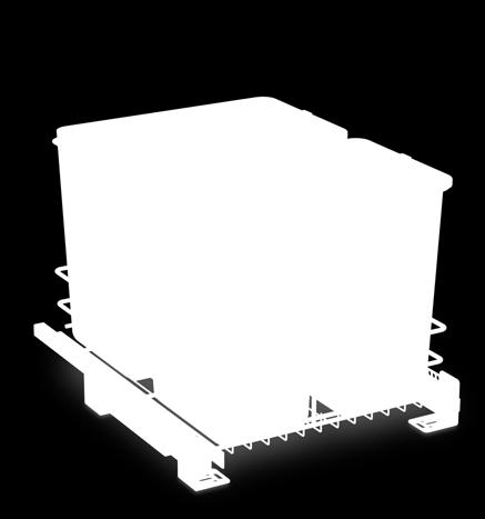 Separate removable bins for recycling.