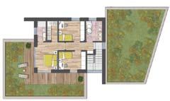 soggiorno, due stanze, bagno, balcone, cantina e garage. Certificazione energetica D 127.00 kwh/m².