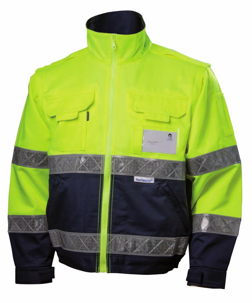 Art.PRO 65 Giubbino PROTEZIONE CIVILE 60 % cotone 40 % poliestere Chiusura con zip Maniche staccabili Polsini regolabili con velcro 1 tasca sul petto lato dx con patta e chiusura con velcro e