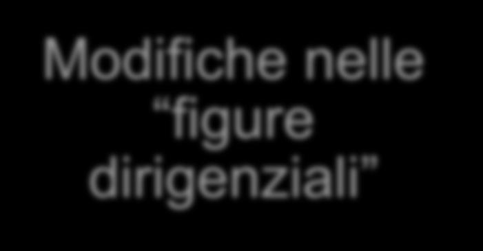 Modifiche nelle figure dirigenziali La direzione generale musei ha il compito di attuare politiche nazionali,i