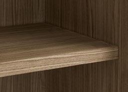 Ripiani Shelves Finiture Finishes Ripiano in legno*, Wooden shelf* Sp 4 cm, Th 1.57 P 39.5-51.1 cm L 37.8-47.8-57.8-67.8 77.8-97.8-117.8-128.8 137.8-147.