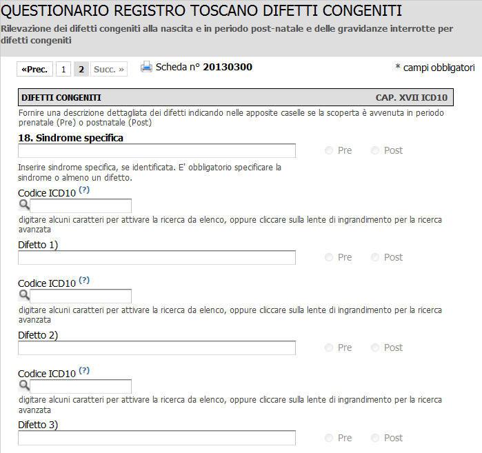 Difetti Congeniti Allegato B Questionario per