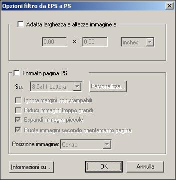 FILTRI DI HOT FOLDERS 93 Uso del filtro Da EPS a PostScript Il filtro Da EPS a PostScript accetta tutti i file EPS.