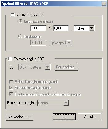 FILTRI DI HOT FOLDERS 95 PER UTILIZZARE IL FILTRO DA JPEG A PDF 1 Seguire i passi 1-4 della procedura Per selezionare le impostazioni relative ai filtri a pagina 89.