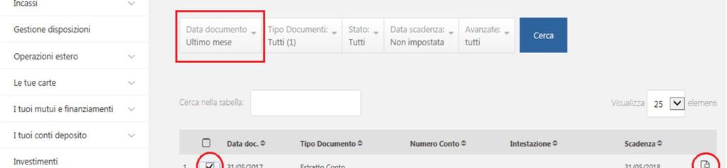 Documenti online BANCA VIRTUALE