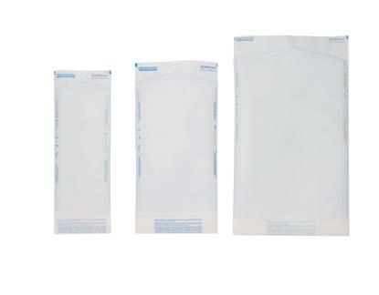 Eurosteril Buste per sterilizzazione Buste termosaldabili in carta medicale bianca ad elevata grammatura (60g/m 2 ) e doppio strato Tre saldature laterali a canali impermeabili e uniformi per la