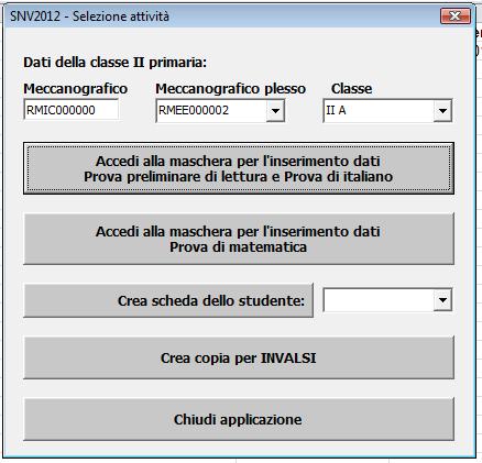 Figura 17 Fare clic sul pulsante relativo alla prova da inserire (nell esempio la prova di matematica la cui maschera d inserimento si attiva mediante il pulsante Accedi