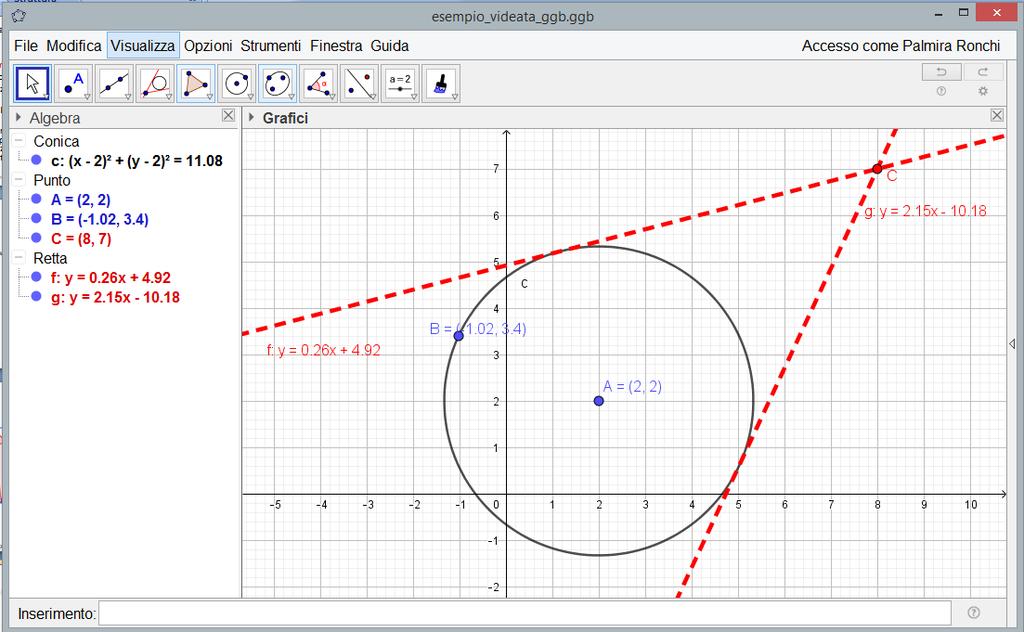 GeoGebra = Geometry + Algebra XXXIV Convegno