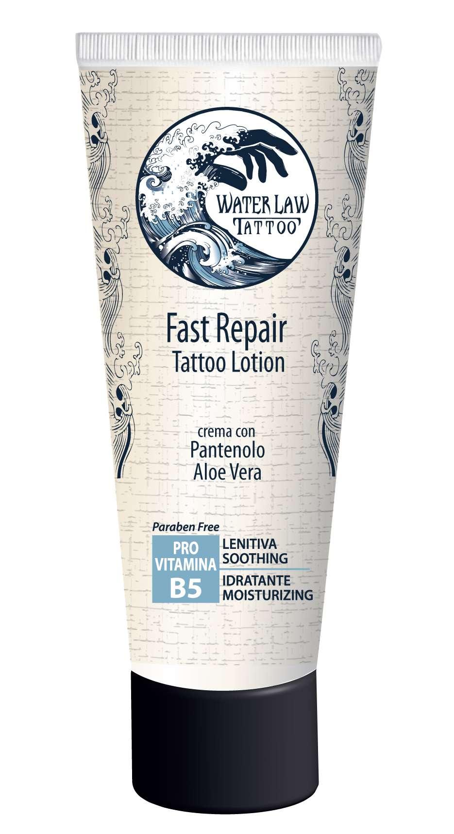 FAST REPAIR PANTHENOL TATTOO LOTION Crema al Pantenolo lenitiva specifica per tatuaggi Fast Repair è una crema lenitiva e idratante ideata per favorire il naturale processo di rigenerazione della