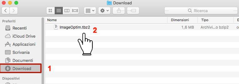 Scarica il programma ImageOptim, cliccando sul pulsante DOWNLOAD e