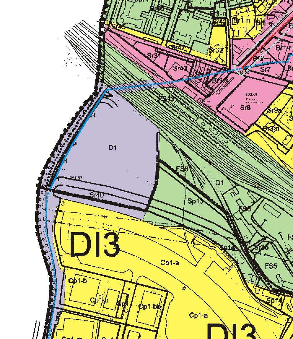 Comune di Trofarello appunto strada Rigolfo la quale segna il confine tra il Comune di Trofarello (sinistra orografica) e il Comune di Moncalieri (in destra orografica). Il P.R.G.C. del Comune di