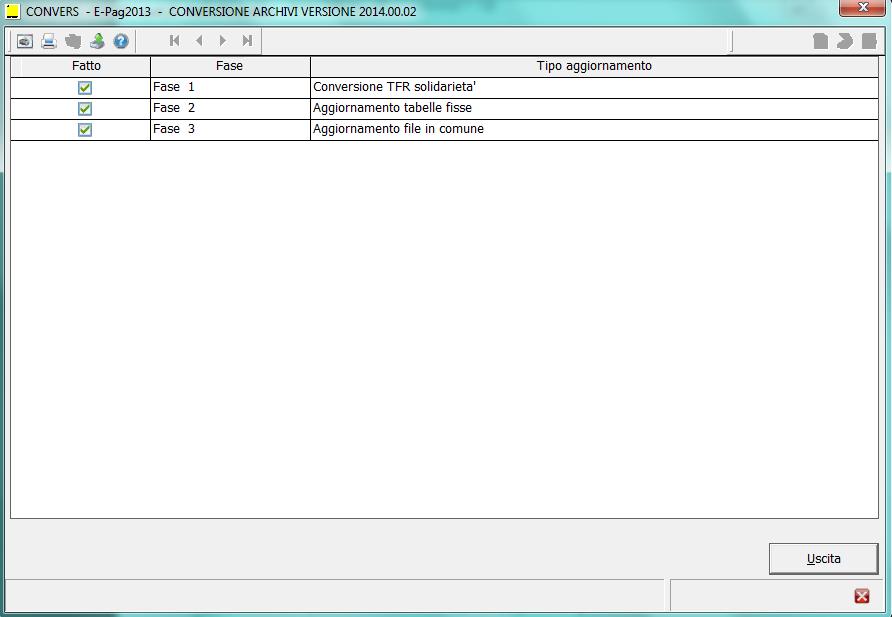 Conversione Archivi CONVERS CONVERS Dopo aver installato la versione è necessario effettuare la conversione degli archivi mediante il comando CONVERS.