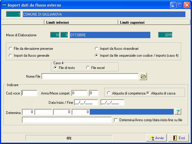 Import dati da flusso esterno (file Excel) su cedolini (2 di 3) Il campo Anno di Competenza deve essere sempre indicato con anni precedenti o se trattasi di anno corrente, o attivata l opzione