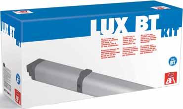 Lux BT B kit Operatore idraulico irreversibile (con possibilità di trasformazione in reversibile) ad uso intensivo V per ante fino a m (00kg) Finecorsa ad encoder assoluto, sistema