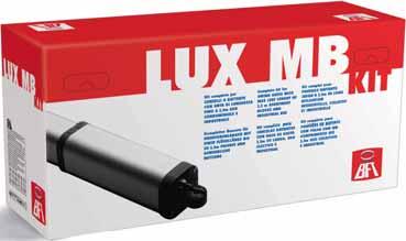 Lux MB kit Operatore idraulico con blocco in chiusura ad uso intensivo 0V per ante fino a,m (00kg) Sicurezza antischiacciamento assicurata da due valvole di bypass regolabili Corsa utile totale 0mm,