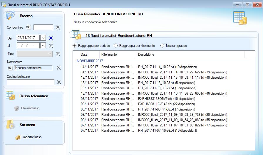 Cos è la funzione Rendicontazione RH Informazioni Questa funzione rappresenta la modalità con cui il programma permette di leggere l estratto conto bancario e: Inserire a bilancio le spese Registrare