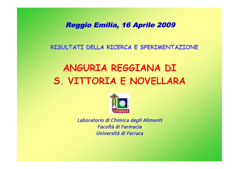 Anno 2009 - Ricerca