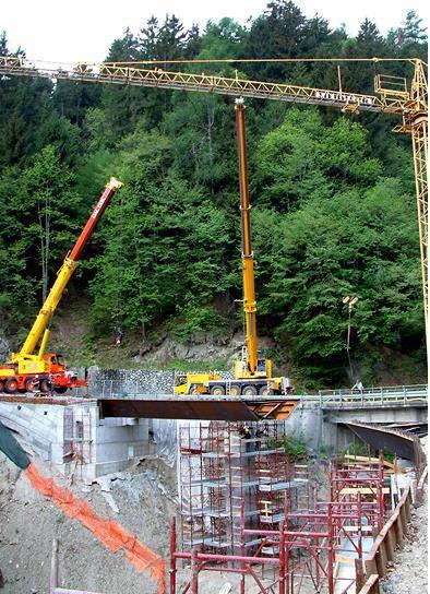 fino alla sommità della pila Completamento dell impalcato con, il getto