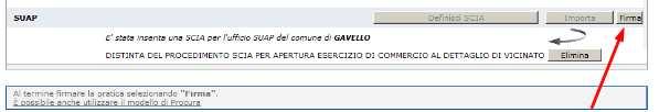 Infine la pratica SUAP va firmata nuovamente, anche se la si è già firmata prima dell'invio a StarWeb.