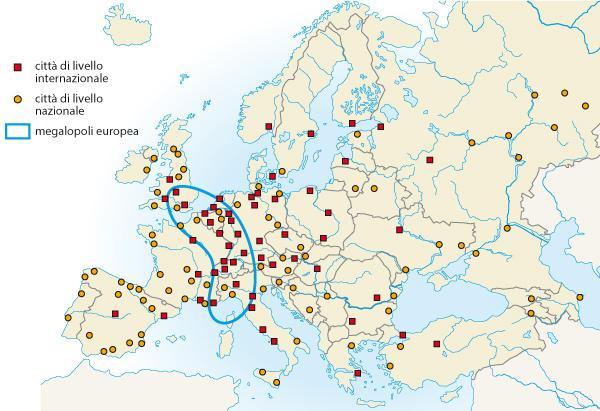 Anche in Europa c è una conurbazione: ha la forma di un corridoio e si trova proprio nella zona centro-ovest del continente.