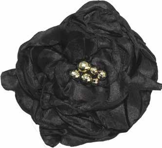 Spilla fiore con petali in tessuto e perle oro Confezione da 2 pezzi art.
