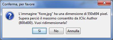 consentite vengono ridimensionati e rinominati con il