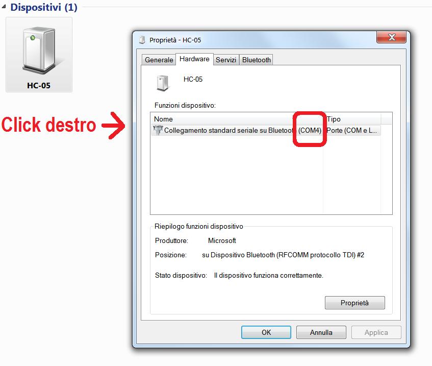 16) Fare click con tasto destro /proprietà/hardware e verificare quale