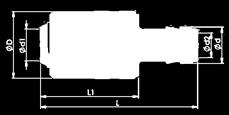 TF9D-1/4 G1/4 25 13,5 48,5 19 SF9 TF9D-3/8 G3/8 25 13,5 48,5 19 Raccordo filetto maschio - Coupling male threaded SERIE MODEL F D d1 L1 L CH EURO