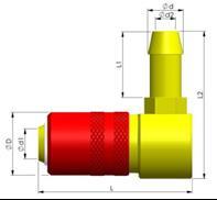 SERIE SAFETY COMPATIBILITA DME PROFILO DME 9 Raccordo Tubo 45 - Pipe Fitting 45 SERIE MODEL D d1 L L2 d d2 L1 EURO SF6 TR6D-45 19 9,5 65 48,5 10,7 6 20 SF9 TR9D-45 25