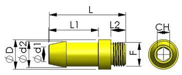 5 10 5 PORTAGOMMA TP9-1/4-O G1/4 14 9 16 37.5 24,5 10 8 PORTAGOMMA TP9-3/8-O G3/8 14 9 19 37.5 24.5 10 8 PORTAGOMMA TP27-1G-O G1" 27 22 35 55 38 12 18.