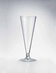 Bicchieri, flûtes, posate, disponibili in diversi formati, sono accomunati dalla trasparenza e da un design elegante e raffinato.