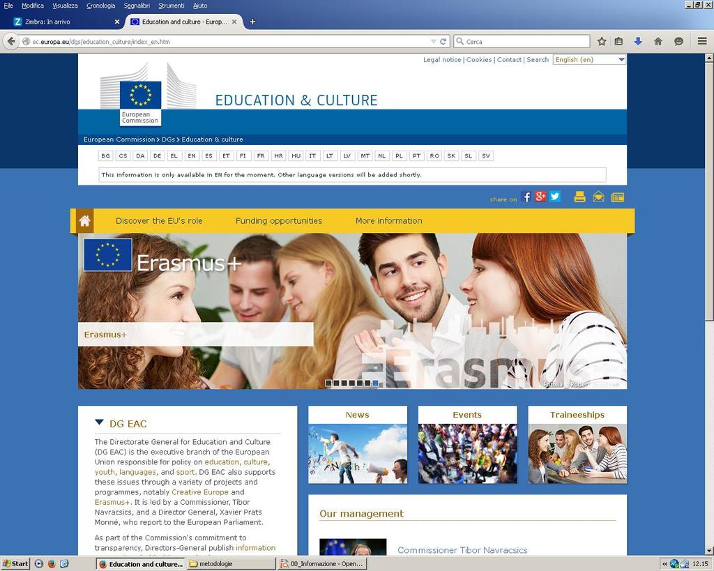 DG Istruzione e cultura http://ec.