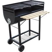 square frame Dimensions: 114x53,5x89H cm Weight 15 Kg and grid Painted steel windshield Chrome-plated grill adjustable in 3 positions Bottom shelf Tubular square frame Dimensions: 98x55x93H cm Weight