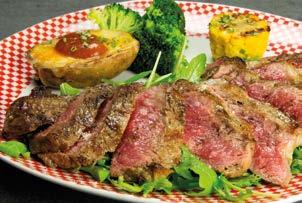 Entrecote cotta alla griglia 14,00 16,90 SLICED RIB EYE Tagliata di Entrecote servita su un letto di rucola fresca 14,80 17,90 SKINNY BURGER Hamburger Tuscany* da 200 gr accuratamente grigliato PORK