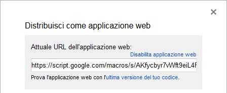 Incolliamo in questa finestrella quanto abbiamo copiato precedentemente negli appunti Se avete perso il contenuto degli appunti, nessun problema.