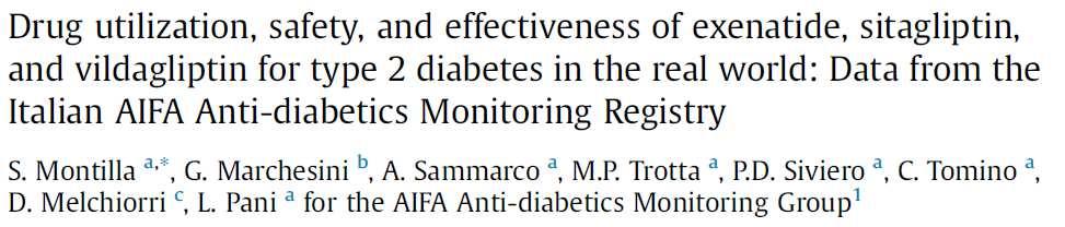 Aggiornamento con i primi dati sui Registri AIFA Conclusions: In the real world of Italian diabetes centers, prescriptions of incretins have been made
