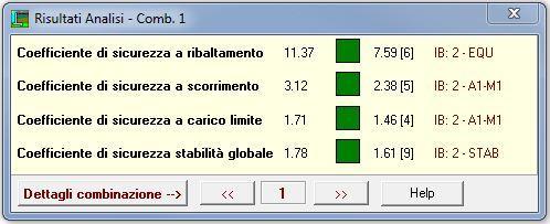 Figura 8, sezione 8, risulti, riassunto. Le verifiche sono tutte soddisfatte.