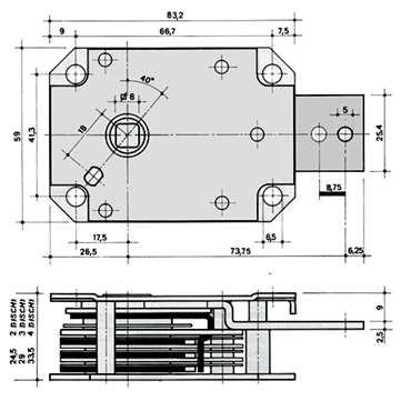 tipo vecchio (sportello grigio) JU8927/4 per cassaforti SERIE 50 JU8929/0 per cassaforti