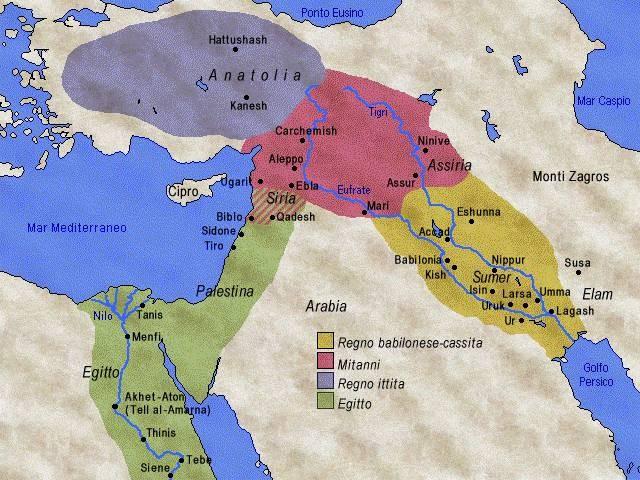 Il regno di Babilonia cade con la distruzione della città da parte degli Ittiti (1340 c.), che pure non conquistano stabilmente la regione.