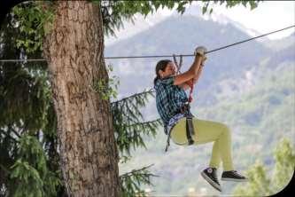 PROPOSTE INTEGRATIVE Parco Avventura alla base di Rafting Republic. Abbiamo realizzato un percorso in altezza sugli alberi del nostro centro di sport fluviali.