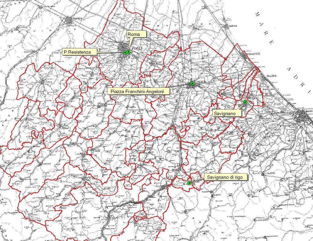 Localizzazione delle stazioni di