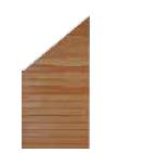 Frangivento Cubus cm 89 x 179 / 94 - sinistra larice alpino riempimento orizzontale 20 x 91 mm