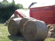 L alimentazione a ciclo continuo di grandi volumi di materiale grazie all ampia capacità della tramoggia, assicura elevaste rese produttive: 40 Balle cilindriche/ora per i