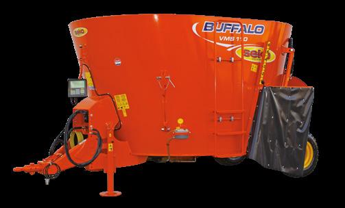 BUFFALO V1/VMS (SCARICO DIRETTO) Versione trainata per abbinamento a trattore BUFFALO VMS 110 Equipaggiamento standard > > Serie ribassata (non containerizzabile) > > A 1 coclea trinciante e