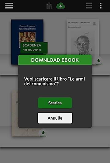 4. Per poter consultare il materiale scaricato è necessario entrare sull E-Book reader scelto e caricare poi lì il materiale (le modalità potrebbe variare in base al dispositivo).